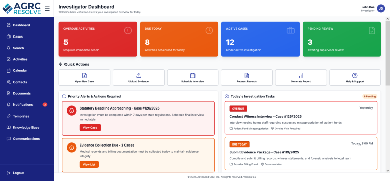 Invesitgators-Dashboard